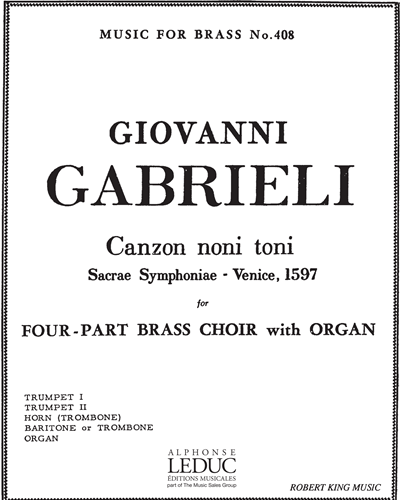 Canzon noni toni (from "Sacrae symphoniae", Venice, 1597)