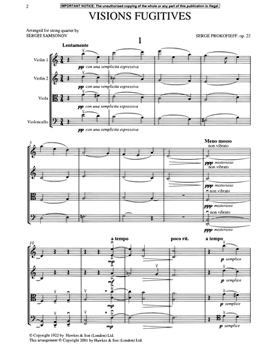 Visions Fugitives, op. 22 Sheet Music by Sergei Prokofiev | nkoda