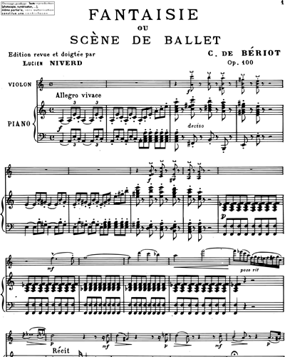 Fantaisie Ballet ou Scène de Ballet, op. 100