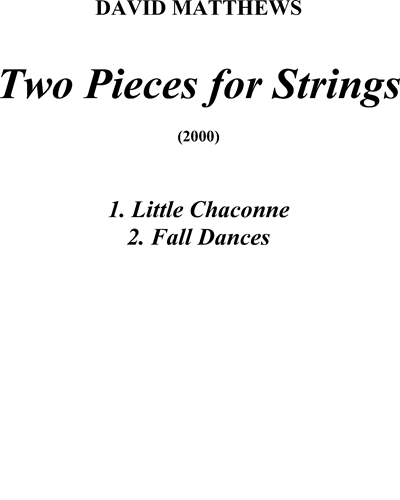 Two Pieces for Strings