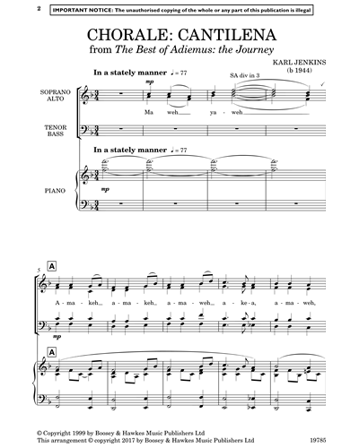 Chorale: Cantilena (from “Symphonic Adiemus”)