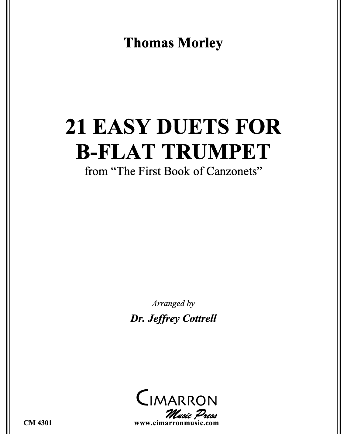 21 Easy Duets (from 'The First Book of Canzonets')