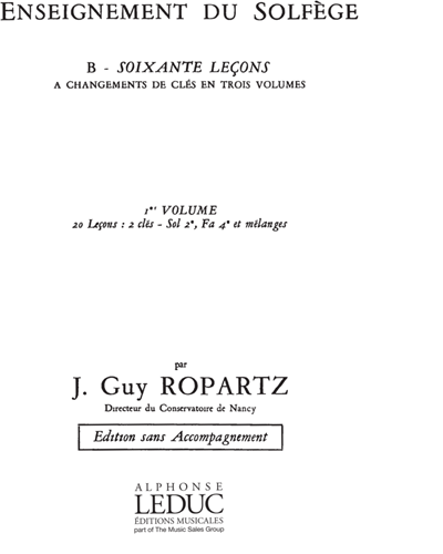 60 Leçons De Solfège, Vol. 1