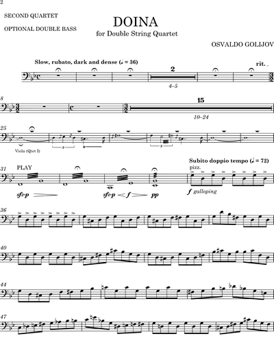 [Quartet 2] Double Bass (Optional)