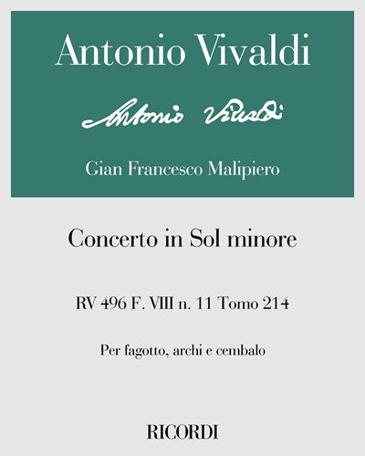 Concerto in Sol minore RV 496 F. VIII n. 11 Tomo 214