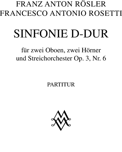 Sinfonie D-dur Op. 3 n. 6