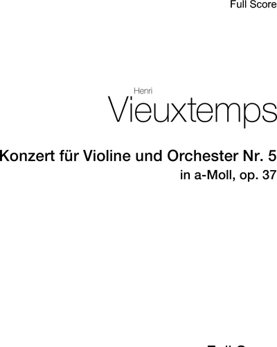 Konzert in A-moll für Violine und Orchester Nr. 5, op. 37