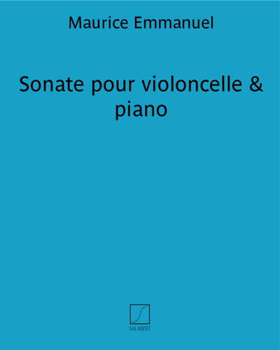 Sonate pour violoncelle & piano