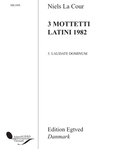 Laudate Dominum  (No. 3 from "3 Motetti latini 1982")