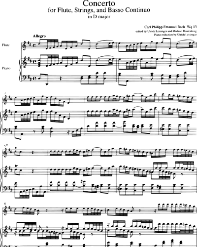 Flötenkonzert D-dur Wq 13
