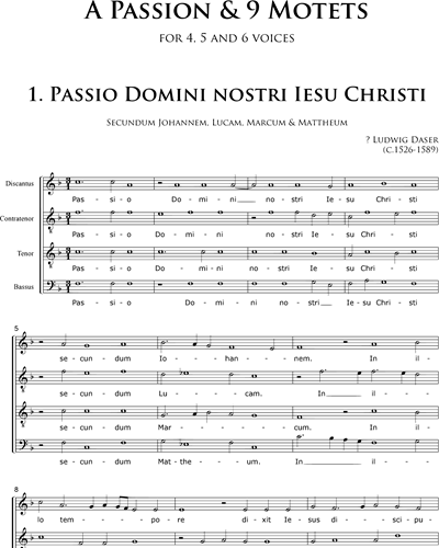 A Passion & 9 Motets from a Bavarian Choirbook