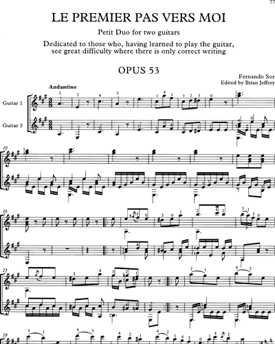 Le premier pas vers moi, Op. 53