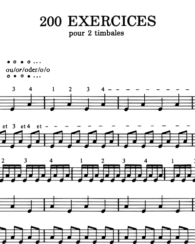 200 Exercices pour deux Timbales