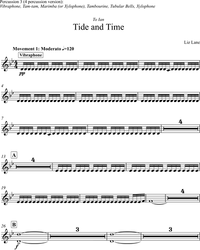 Tide and Time (version for 4 percussion)