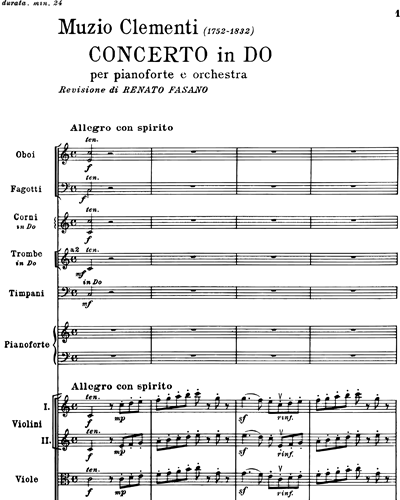 Concerto in Do per pianoforte e orchestra