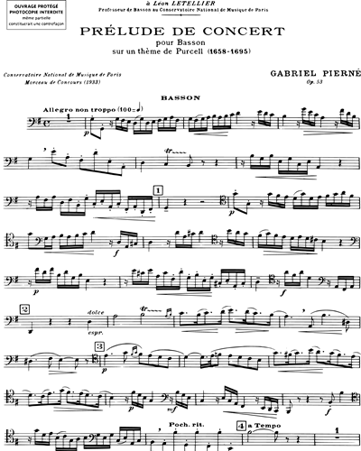 Prélude de concert Op. 53 sur un thème de Purcell