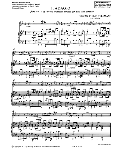 Baroque Music for Flute