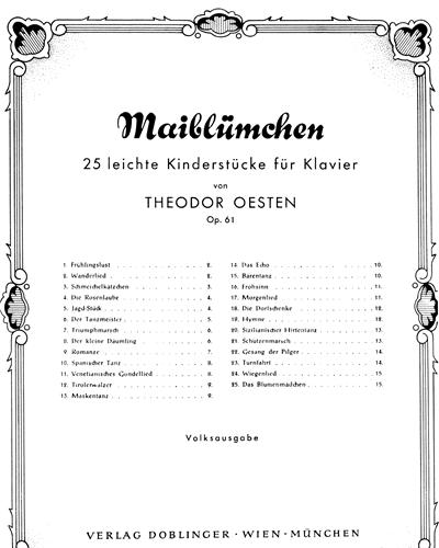 Maiblümchen op. 61