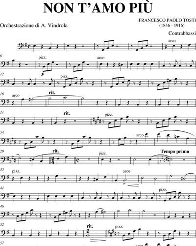 Non T'Amo Più by F.P. Tosti - sheet music on MusicaNeo