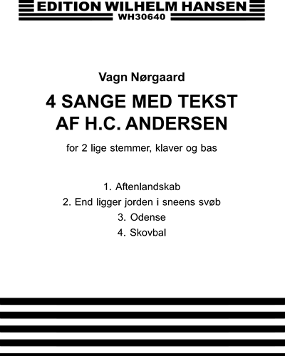 4 Sange med tekst af H.C. Andersen