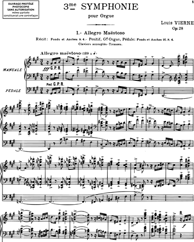 Symphonie n. 3 pour orgue Op. 28