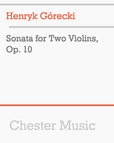 Sonata for Two Violins, Op. 10