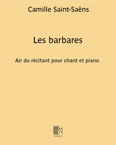 Air du Récitant (from 'Les Barbares')