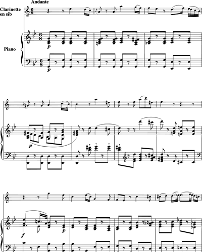 Aria pour Clarinette et Piano (Extrait de la "Flûte Enchantée")