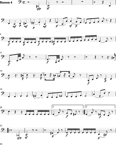 Adagio pour Quatuor de Bassons, KV 540