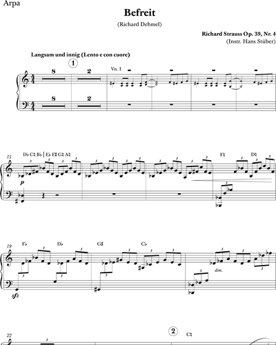 Befreit, op. 39 No. 4 (Transposition cis-Moll)
