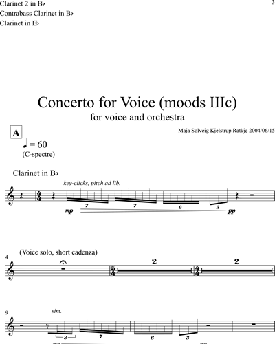 Concerto for Voice (Moods IIIc)