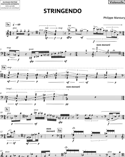 Stringendo Violin 2 Sheet Music by Philippe Manoury | nkoda