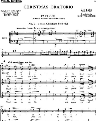 Christmas Oratorio Parts I & II, BWV 248