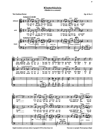 Klosterfräulein (Op.61 No.2)