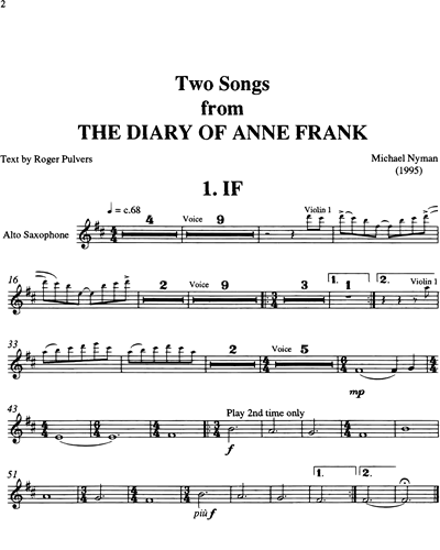 Two Songs from the Diary of Anne Frank