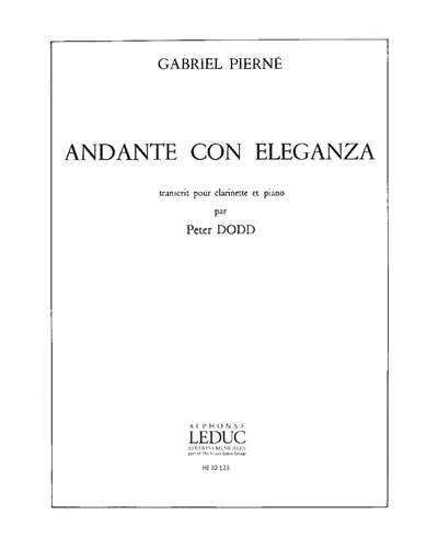 Andante con Eleganza (Transcrit pour Clarinette et Piano)