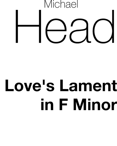 Love's Lament (in F minor)