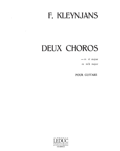 "Choro" en Ré majeur (extrait "Deux choros")