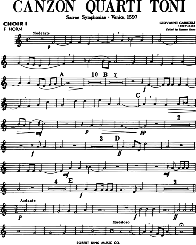 [Choir 1] Horn in F 1