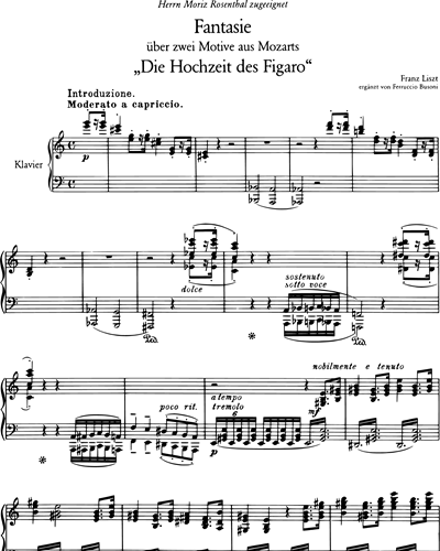 Fantasie über 2 Motive aus W.A. Mozarts „Die Hochzeit des Figaro“