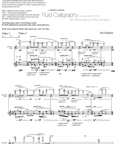 Fluid Calligraphy - Für Violine Solo