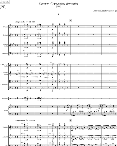 Concerto pour piano n°3, Op. 50