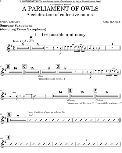 Soprano Saxophone/Tenor Saxophone
