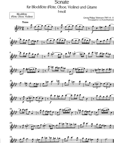 Recorder/Flute (Alternative)/Oboe (Alternative)/Violin (Alternative)