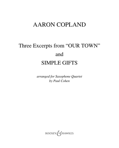 "Three Excerpts from "Our Town"" & "Simple Gifts"