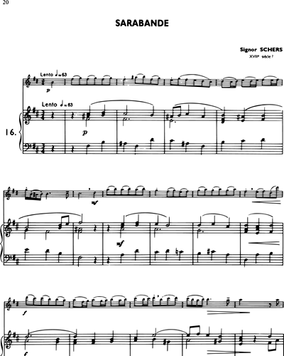 La Flûte Classique, Vol. 2: Sarabande in B minor