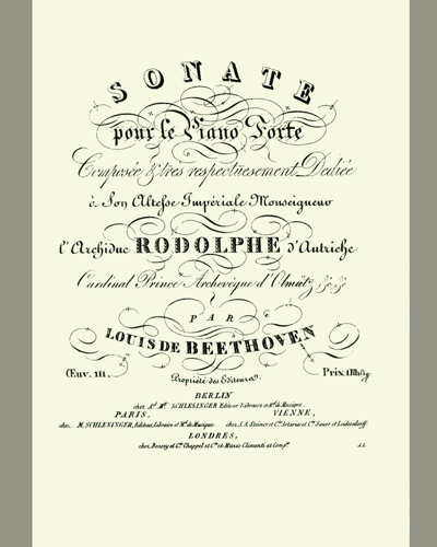 Piano Sonata, op. 111 (Schlesinger Edition)