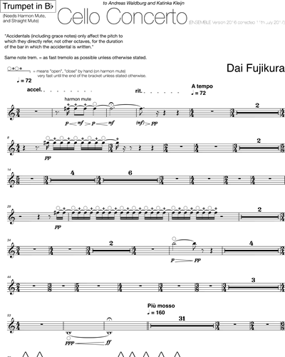 Cello Concerto - Version for ensemble