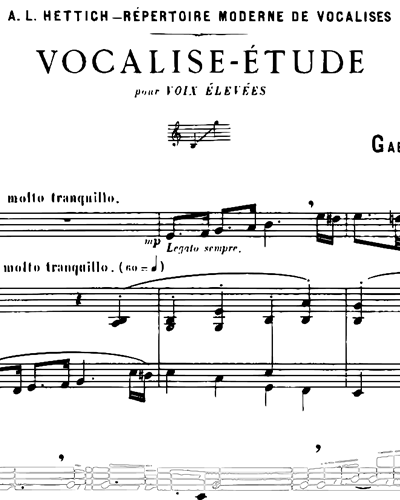 Vocalise-Étude No. 1