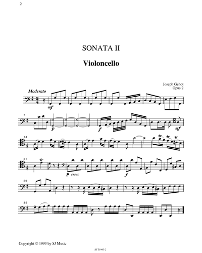 Sonata No. 2 in G Major, Op.  2